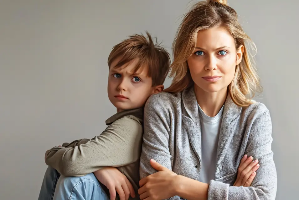 mom and son