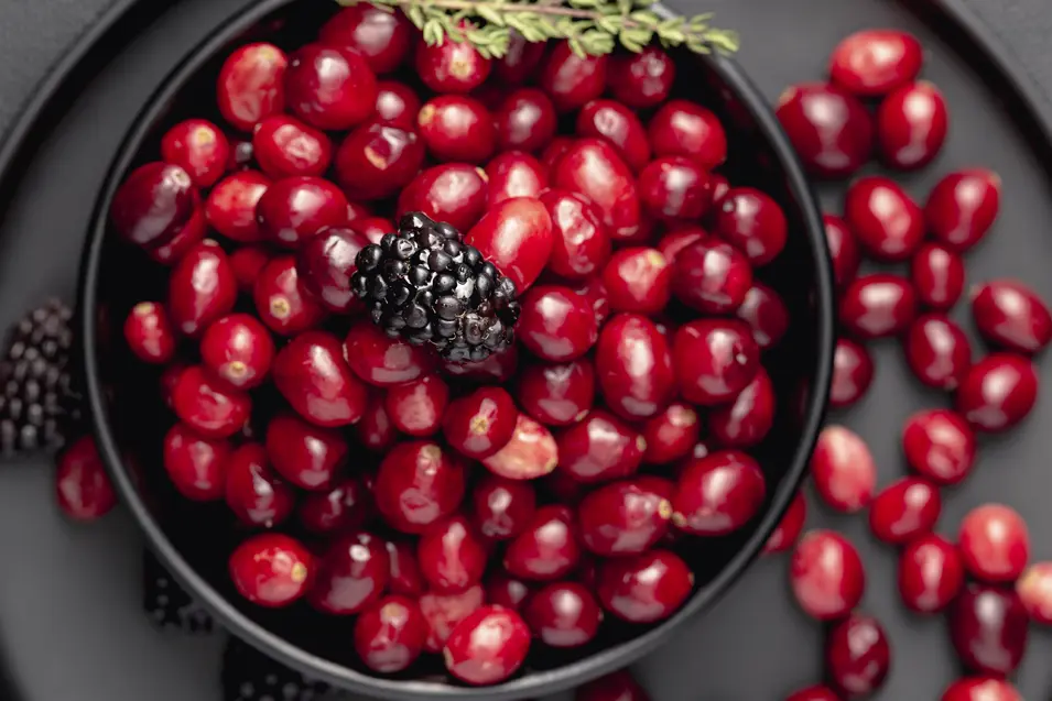 bowl of cranberries
