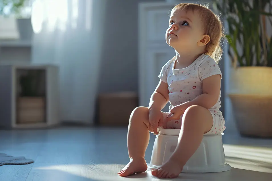 girl sitting on the potty