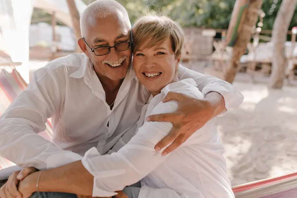 couple wearing white shirts