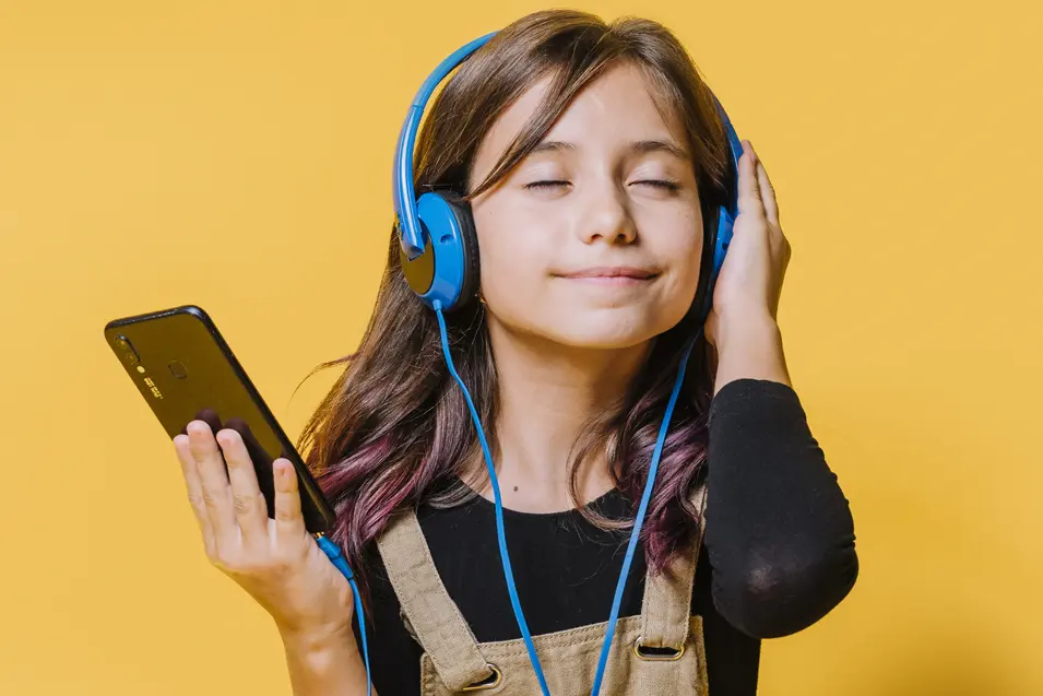 girl listening to music