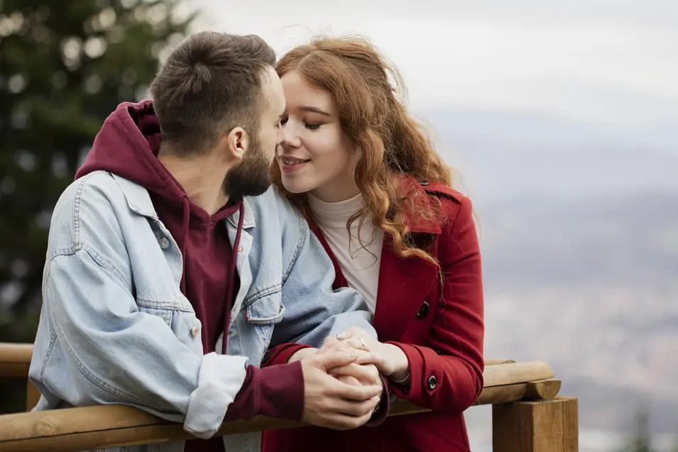 man and woman outdoors