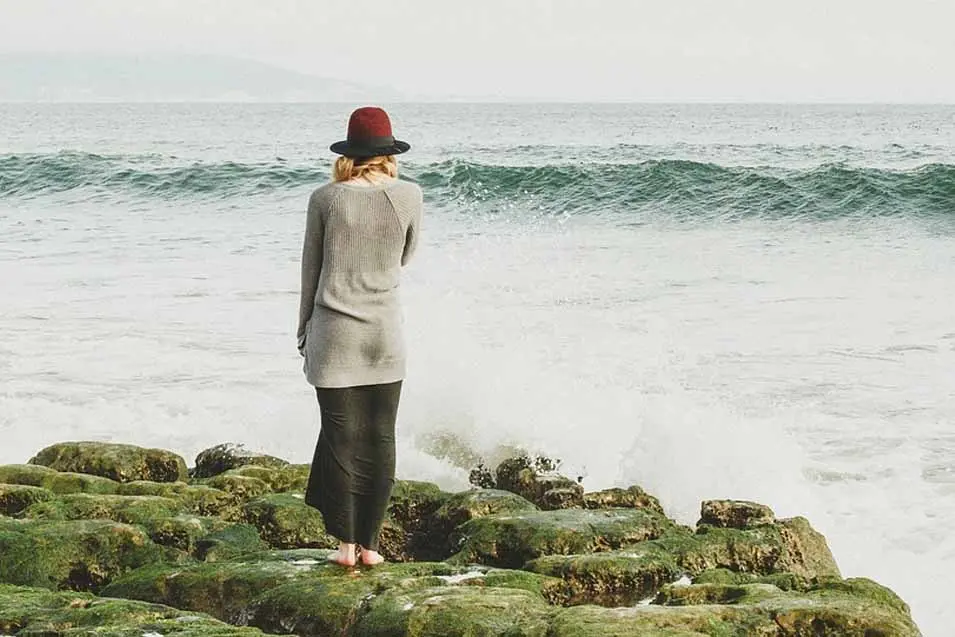 woman by the ocean