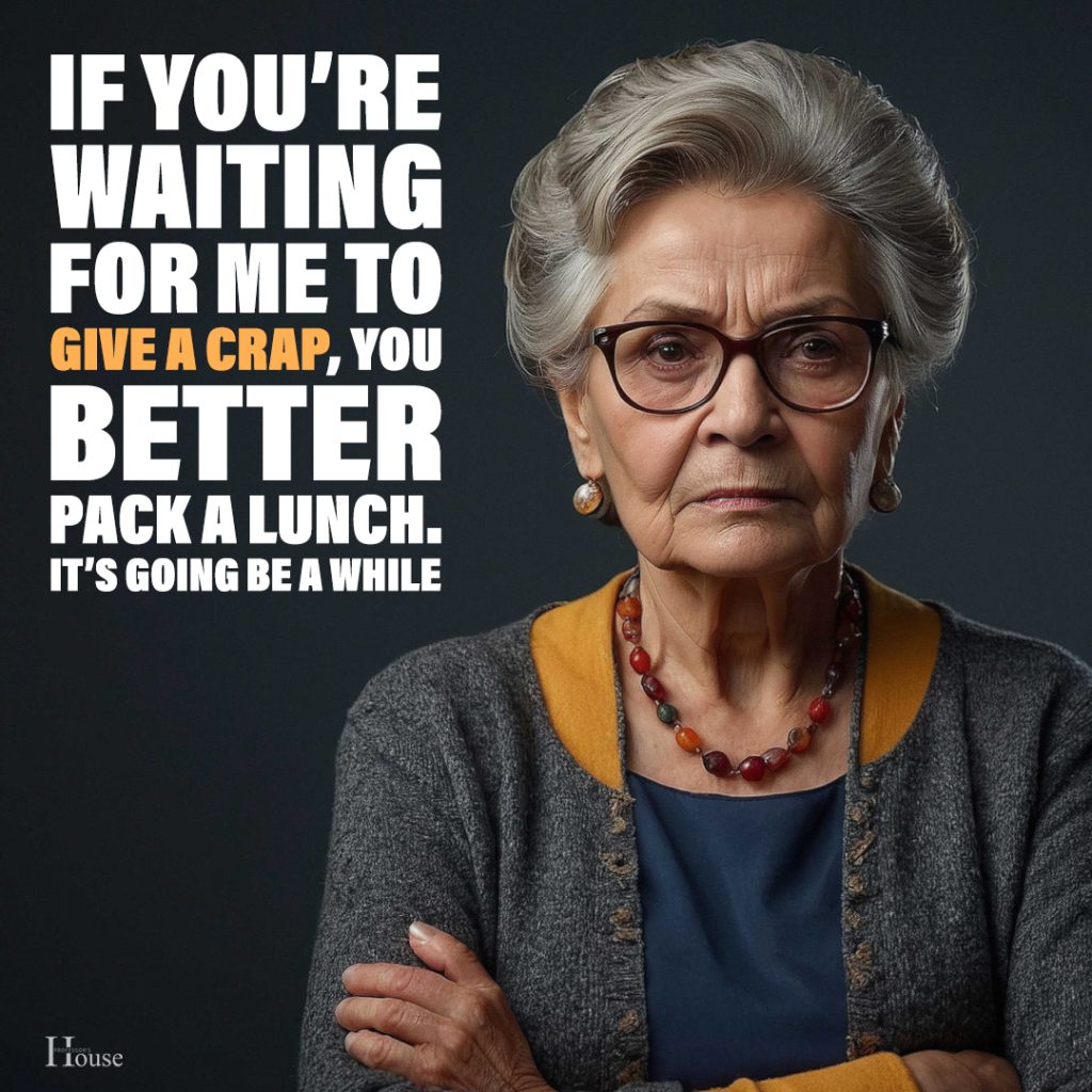 serious old lady