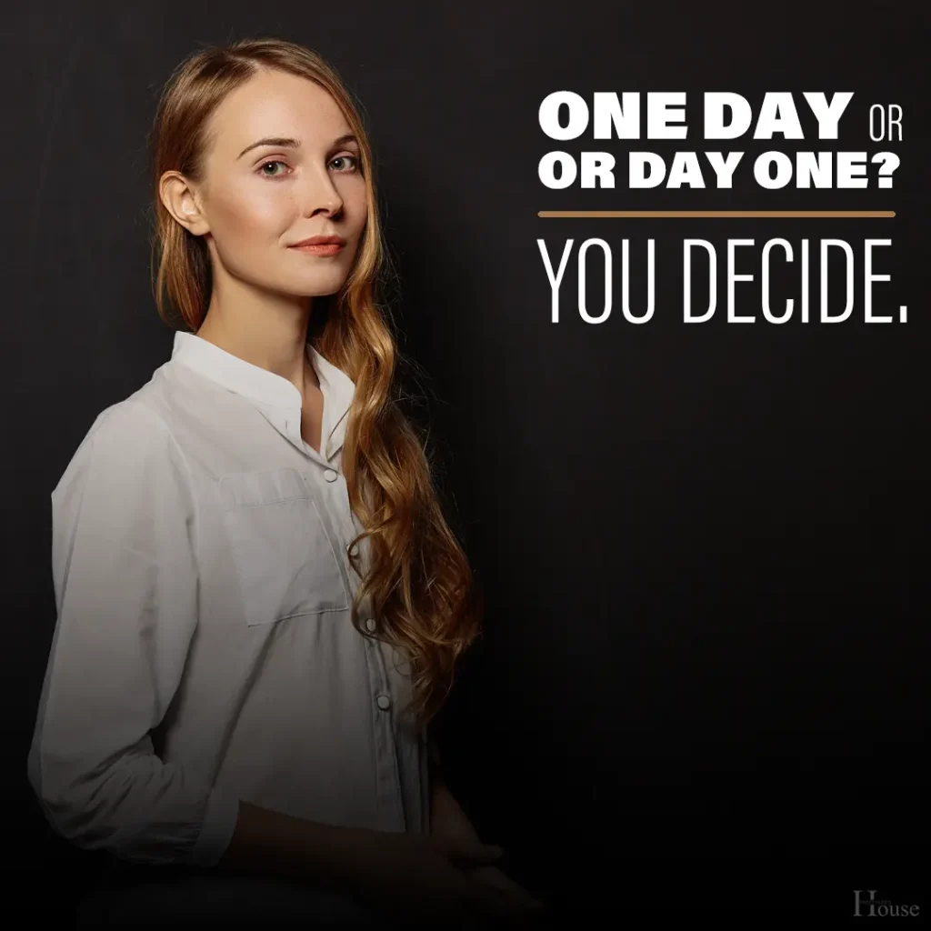 woman on black background